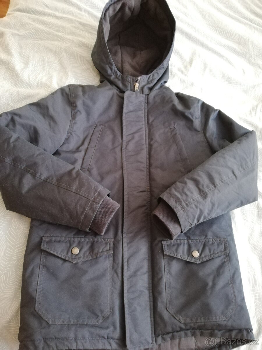 zimní chlapecká tm. modrá bunda 12/13 let - 7