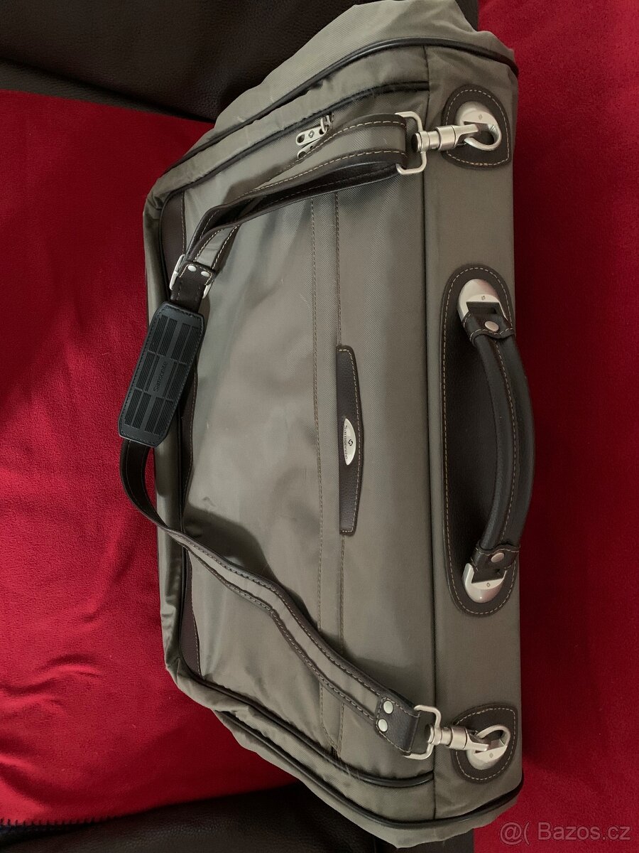 Cestovní taška, značky Samsonite, Barva tmavě hnědá a khaki - 7