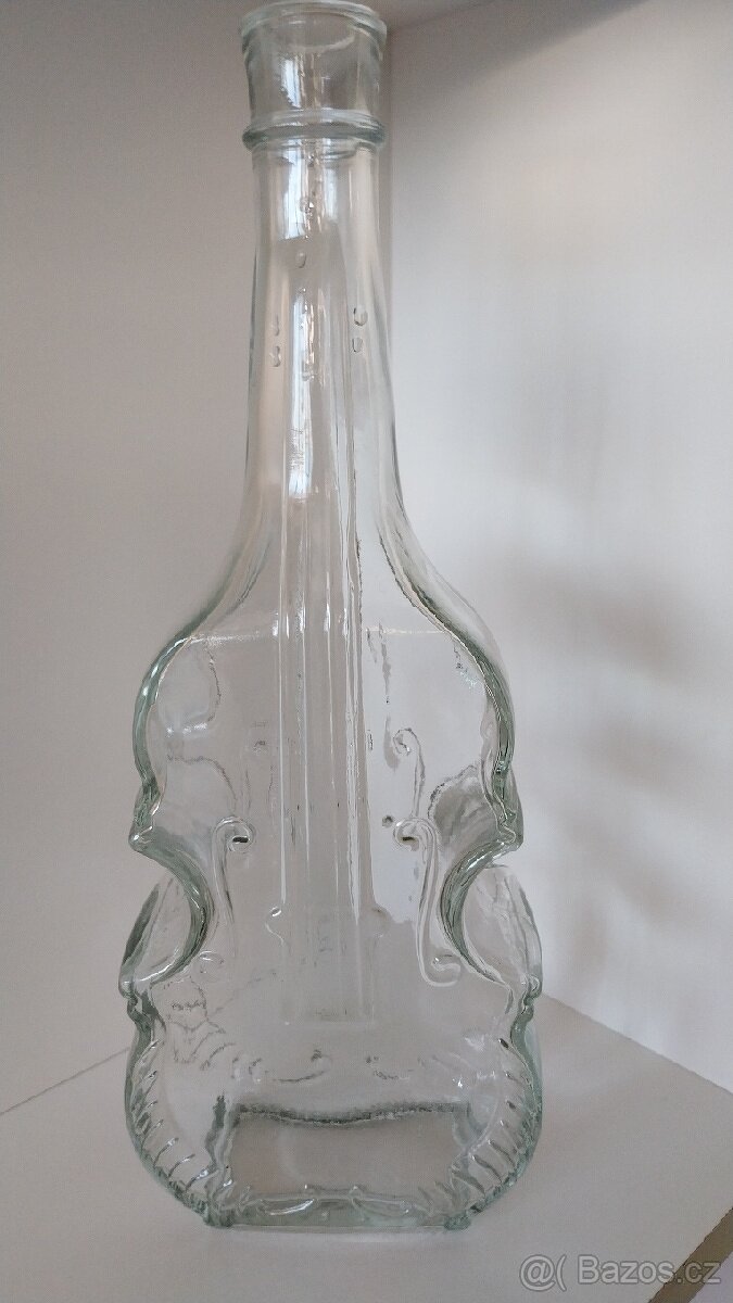 Modrá číše,váza, ozdobné láhve,skleněné džbány - 7