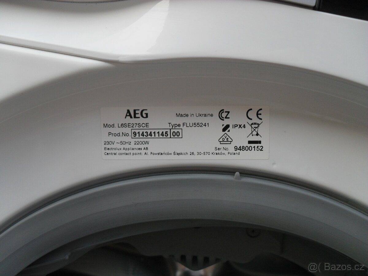 SLIM/ÚZKÁ PRAČKA-45CM AEG S PŘEDNÍM PLNĚNÍM 7KG,STÁŘÍ ROK - 7