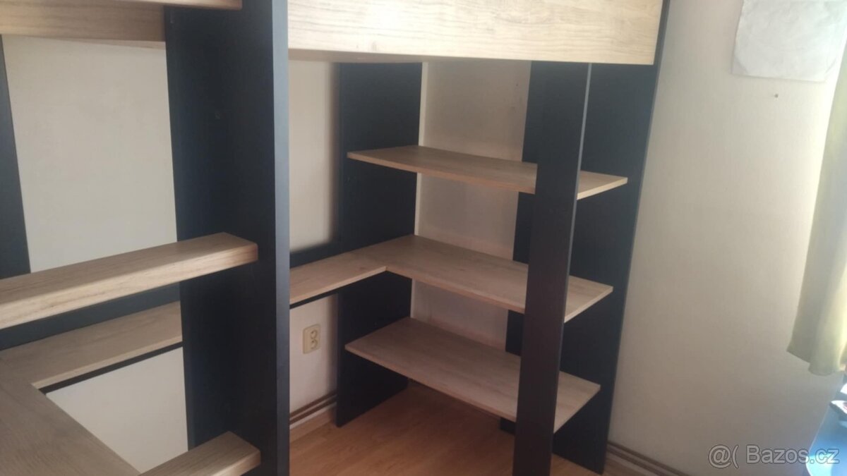 Patrová postel s policemi a psacím stolem Duplex - 7