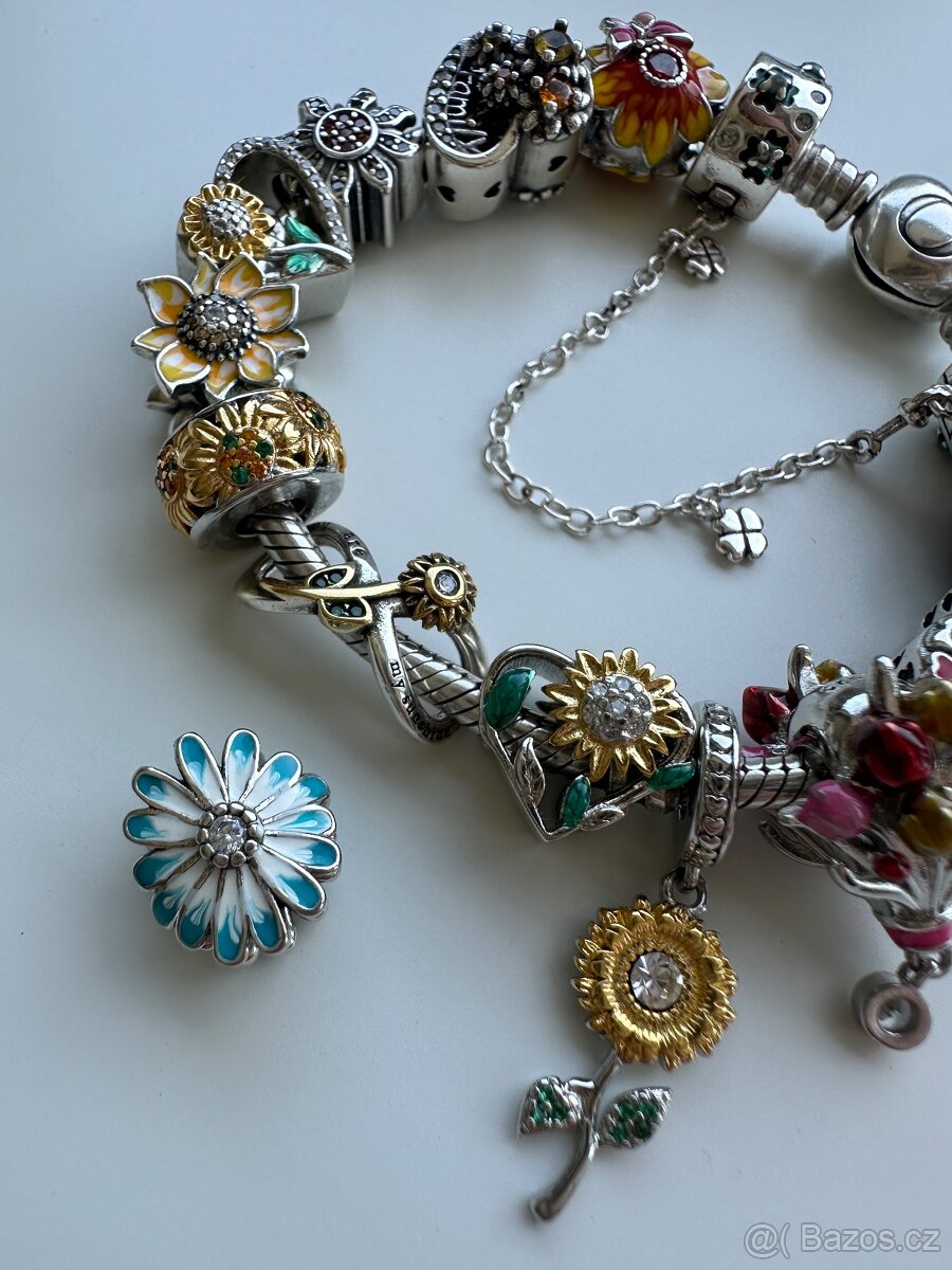 Slunečnice přívěsek na Pandora náramek - 7