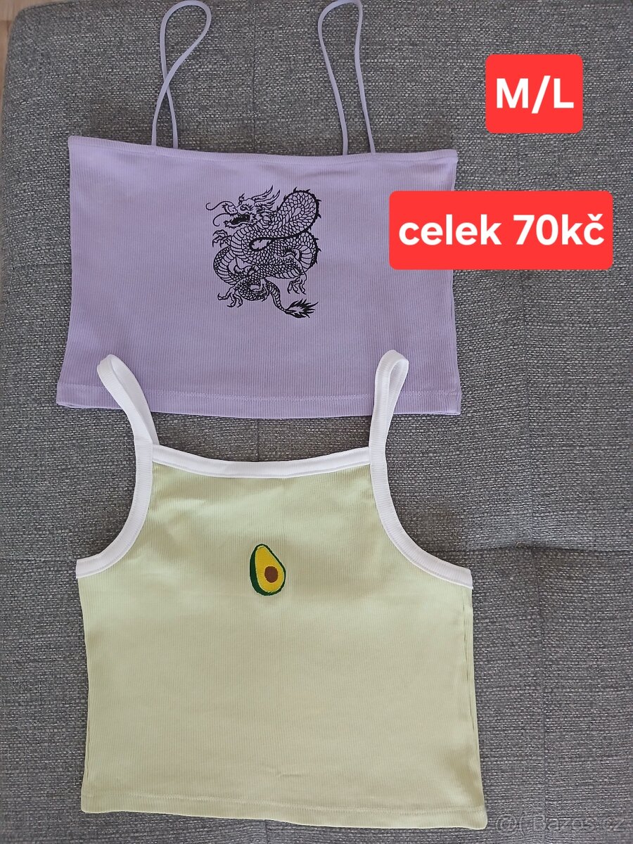 Trička crop topy divci - 7