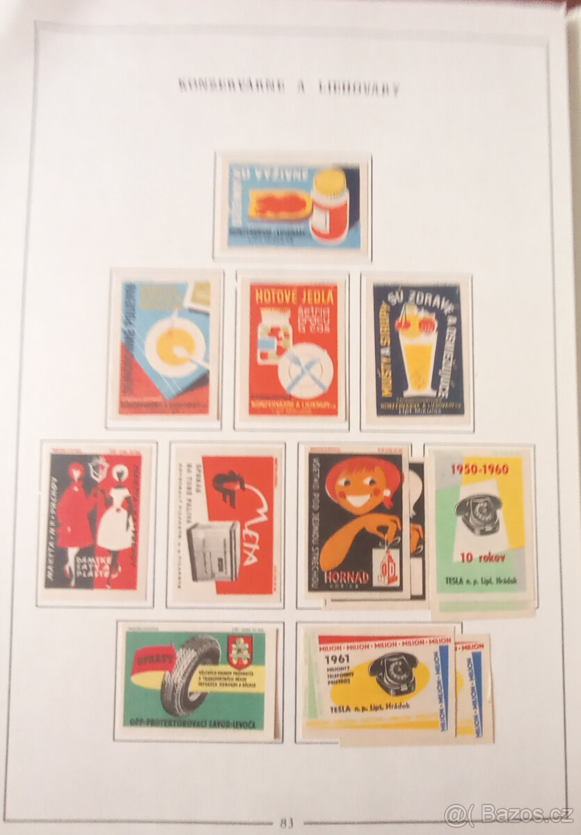 Album 363 zápalkových nálepek Slovensko 1961–1963 - 7
