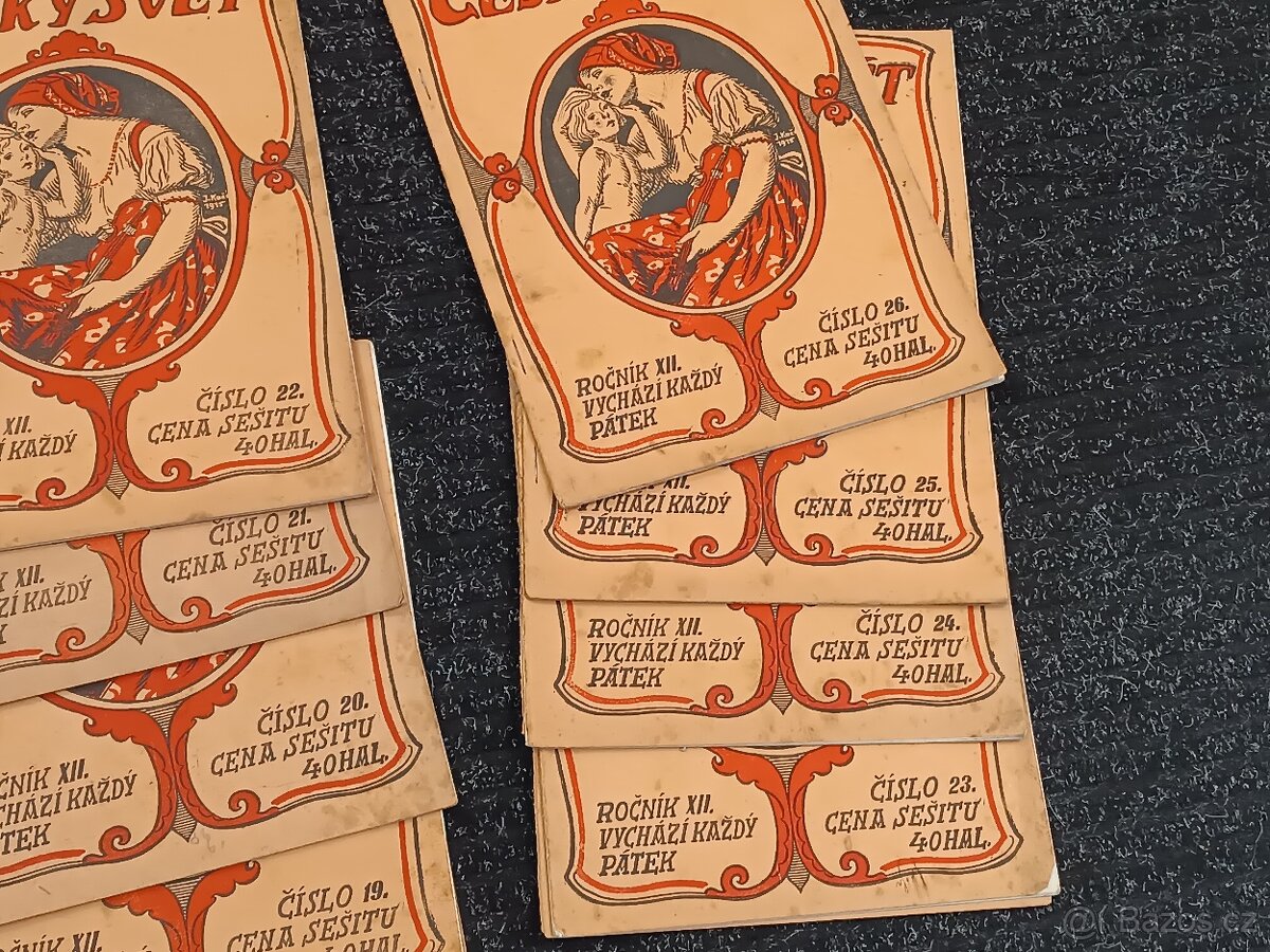 2. Staré časopisy Český svět, r. 1915, 1916 ročník XII - 7