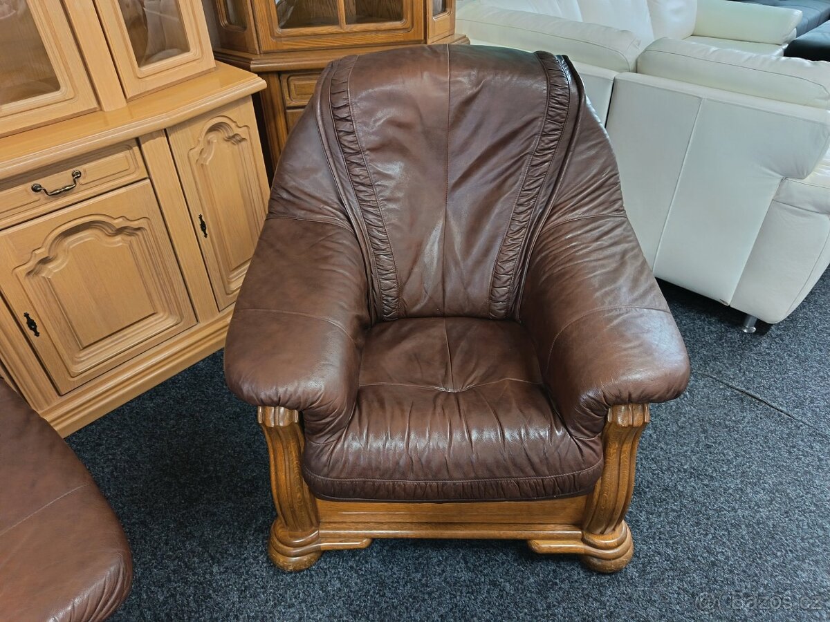 Sedací souprava 3 + 2 + 1 - kůže - 7