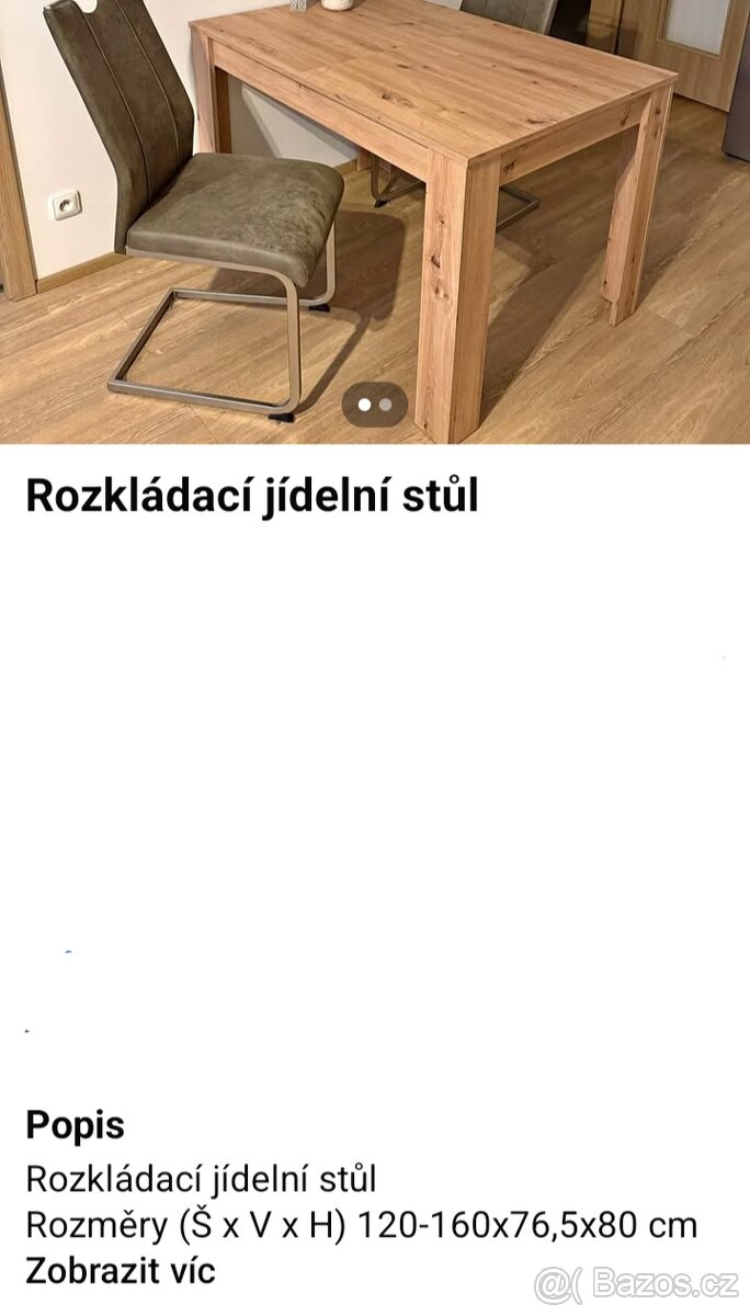Jídelní stůl rozkládací+židle - 7