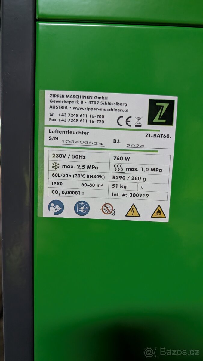 Půjčím vysoušeče vlhkosti - 50L/60L/24h - 7