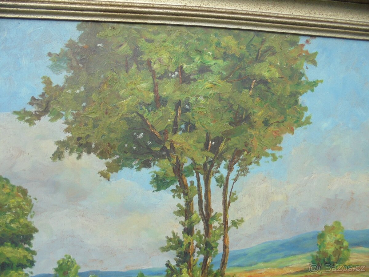 OBRAZ OLEJ NA KARTONU-SIGNOVANÝ - 7