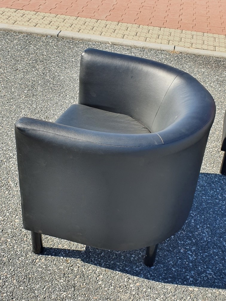 IKEA 2x zánovní křesla křesílka ekokůže - 7
