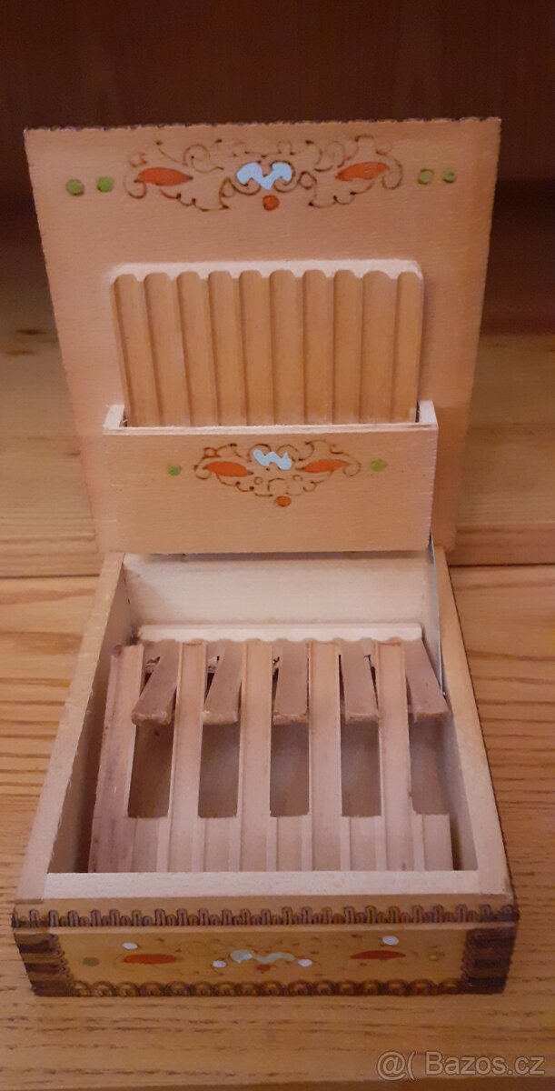 retro dřevěná krabička na cigarety - 7