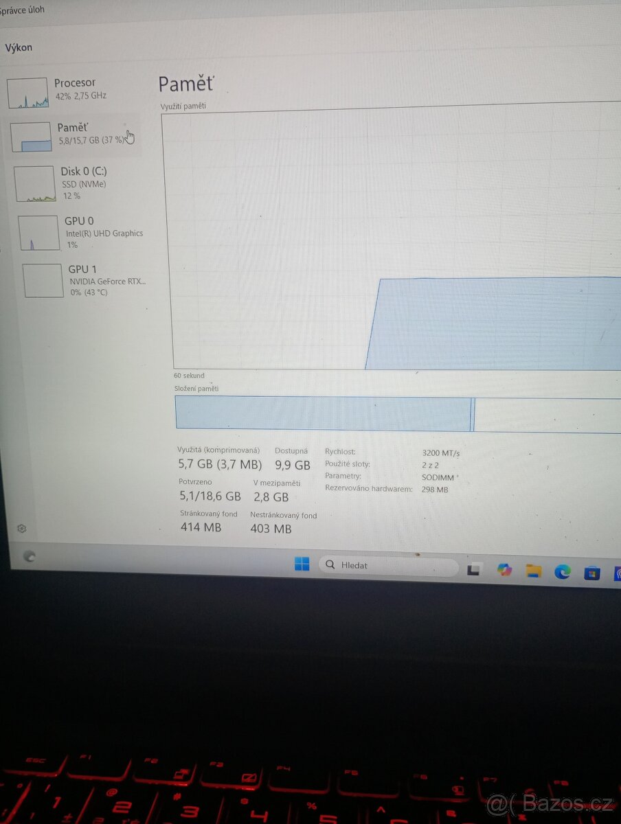 Herní notebook: MSI GF63 Thin 11UC - 7