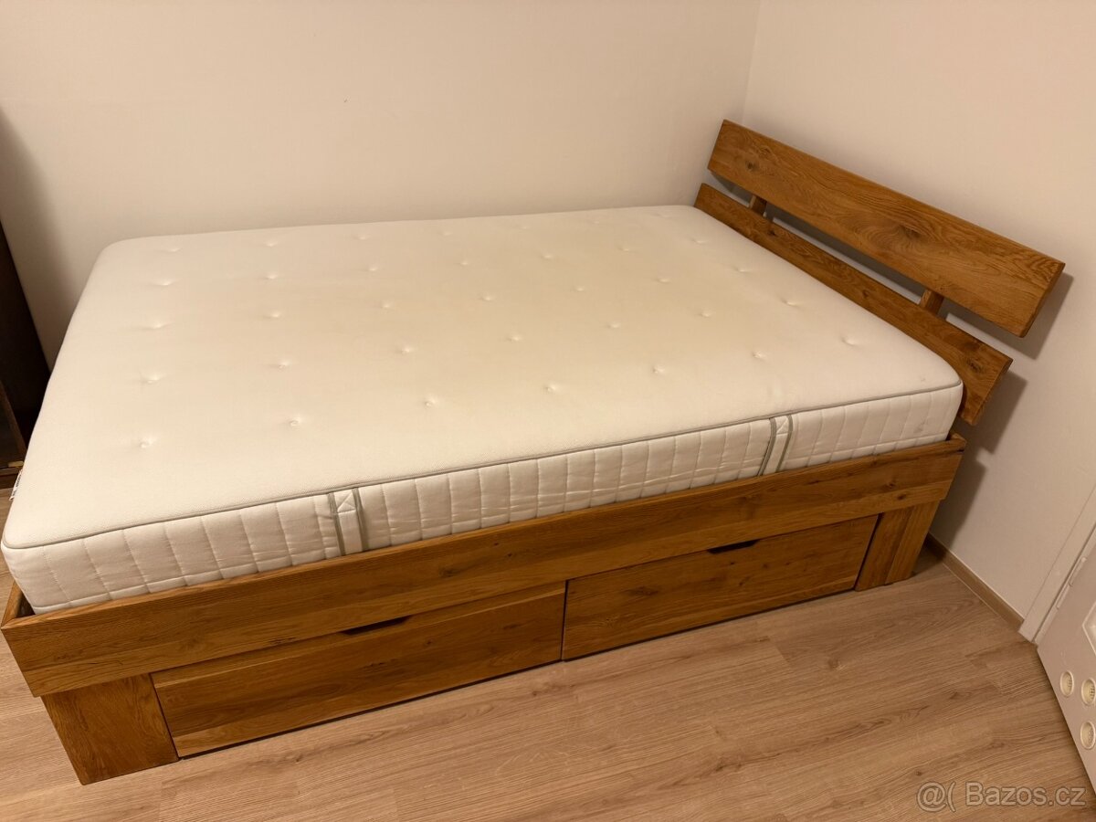 Masivní dubová postel Sofi 140×200 cm - 7