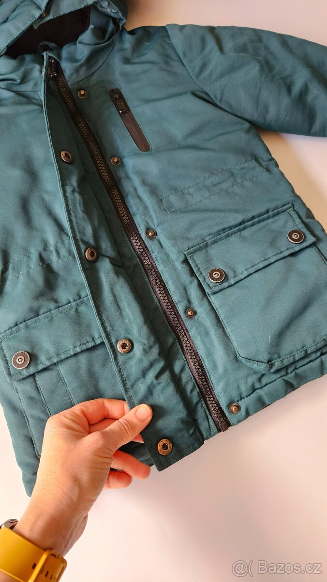 Tmave zelená zimní bunda Reserved -vel. 110 - 7