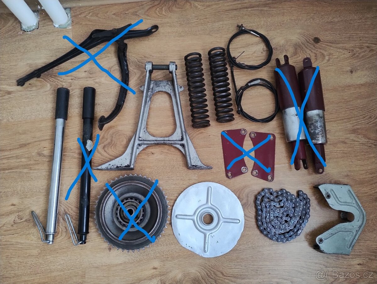 Prodám díly na Jawa 250/353 kývačka a jawa 250/559 panelka - 7