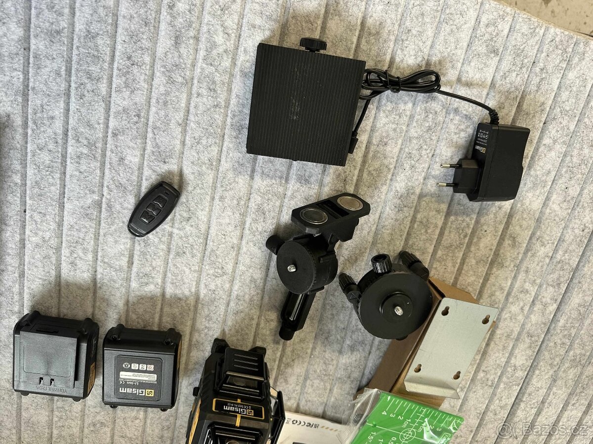 🔹 Zelený křížový laser Gisam – samonivelační,(436) - 7