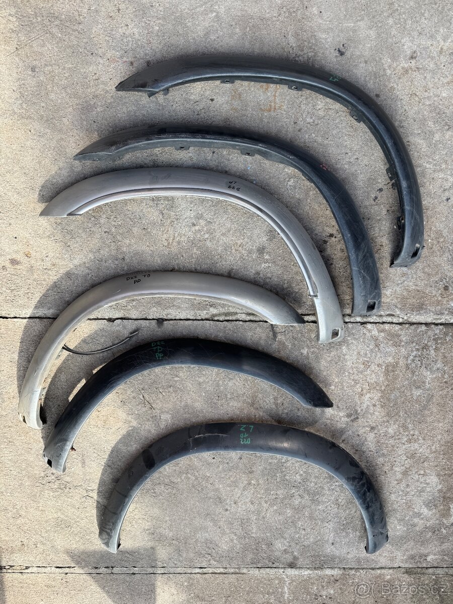 Plastové lemy / nástavce lemů Nissan Pickup / Navara D22 - 7
