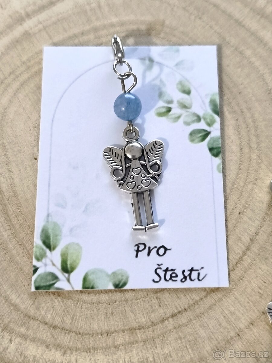 Přívěsek - Andělka s modrým křemenem - 7