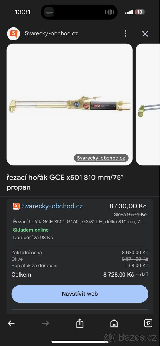Řezací hořák GCE (511 uz je prodany) - 7