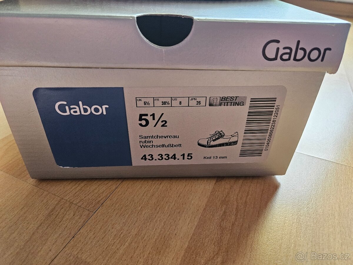 Dámské červené polobotky zn. GABOR - 7