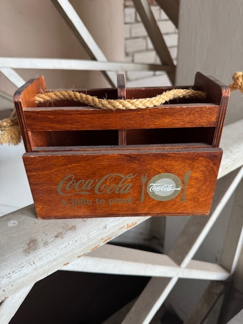 Dřevěný stojan na příbory Coca Cola - 7