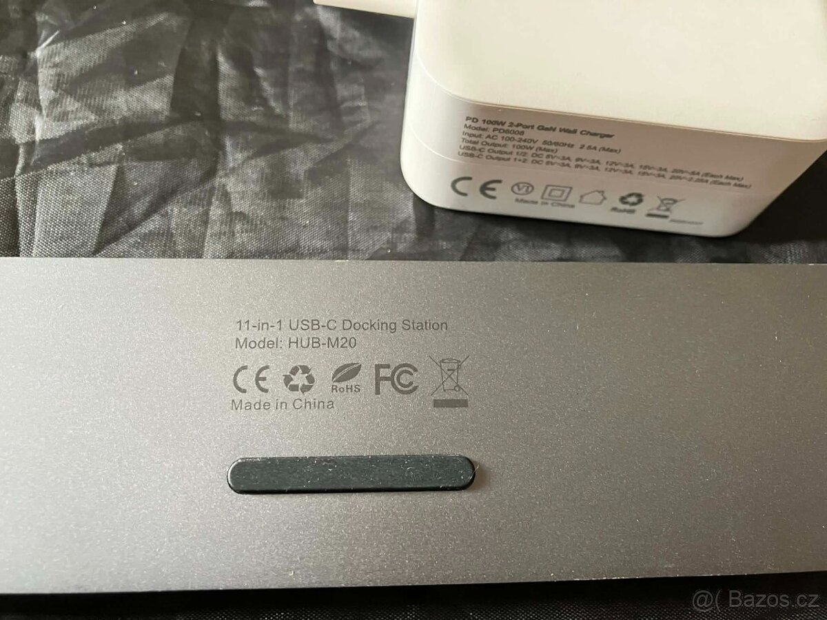 CHOETECH Dokovací stanice 11v1,adaptér 100W PD,kabel Thunder - 7