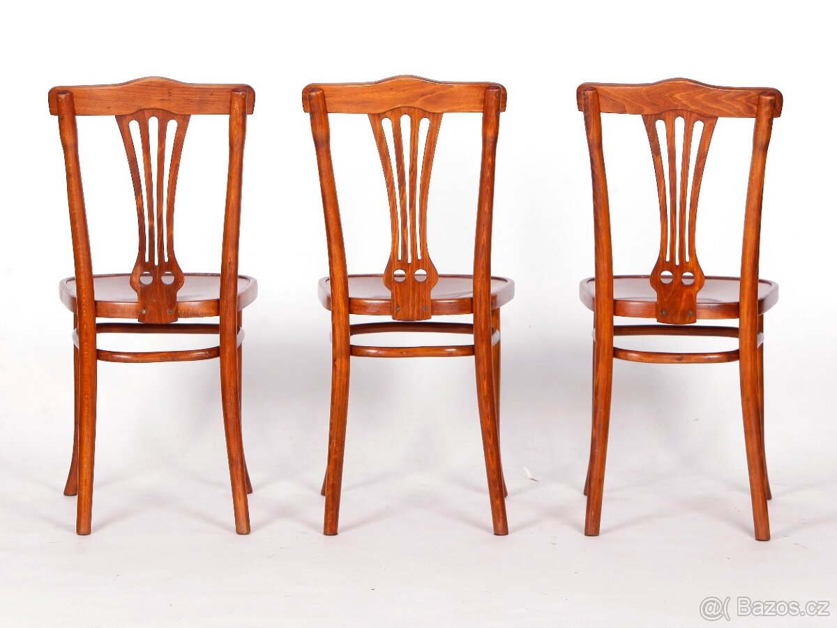 Starožitné židle THONET, 3 kusy. - 7