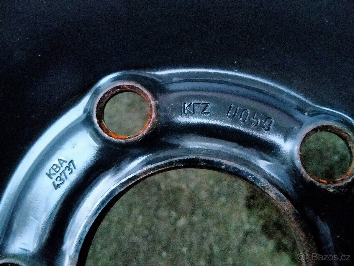 Ocelová kola 6,5J x 15, 5x110, ET 35, zimní pneu 195/65 R15 - 7