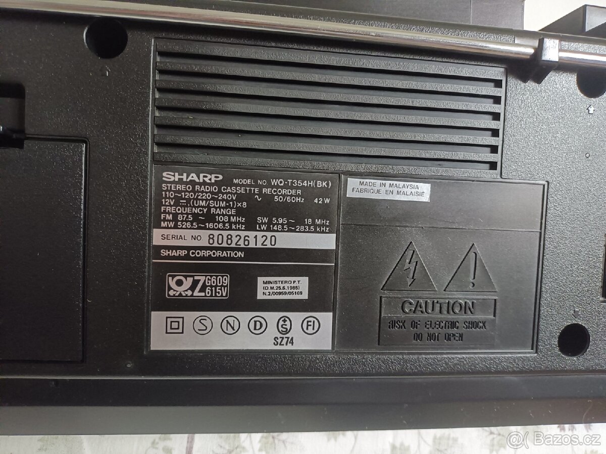 Sharp WQ 354 radiomagnetofon retro 2 kazeťák - 7