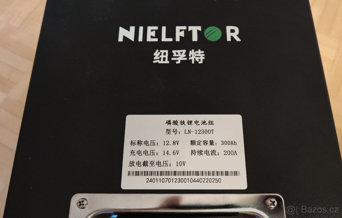 LiFePO4 baterie Nielftor 300Ah - 12V, BMS, kovové pouzdro - 7