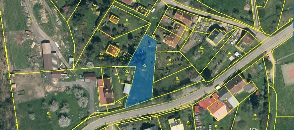 Prodej pozemku 1076 m² Sudoměřice u Tábora, ev.č. 00412-5 - 7