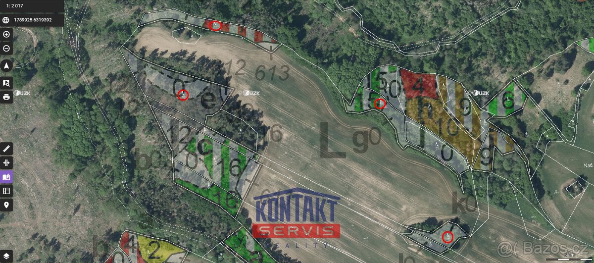 Lesní pozemky v krásné lokalitě Pyšel – Vaneč, ev.č. VŠ-7809 - 7