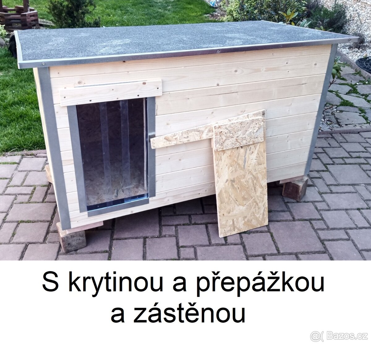 Psí bouda s přepážkou (PALUBKY/OSB), 6 velikostí (24variant) - 7