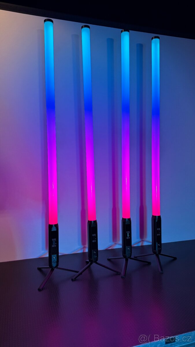 4ks Bateriová 360° Pixel LED Trubice 1,5m bag - 7