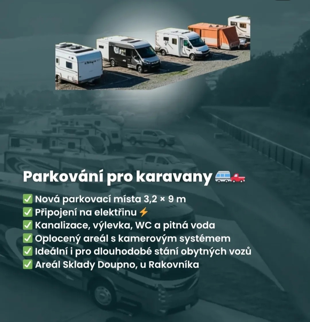 Parkovací místo dodávka karavan obytné auto technika - 7