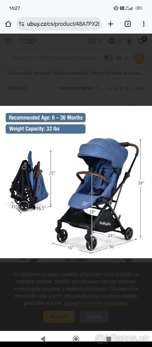 SPORTOVNÍ KOČÁREK - BABY JOY - 7