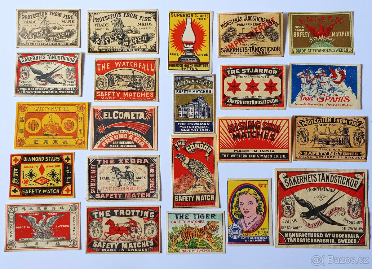 Sbírka 425 zápalkových nálepek Švédsko - 7