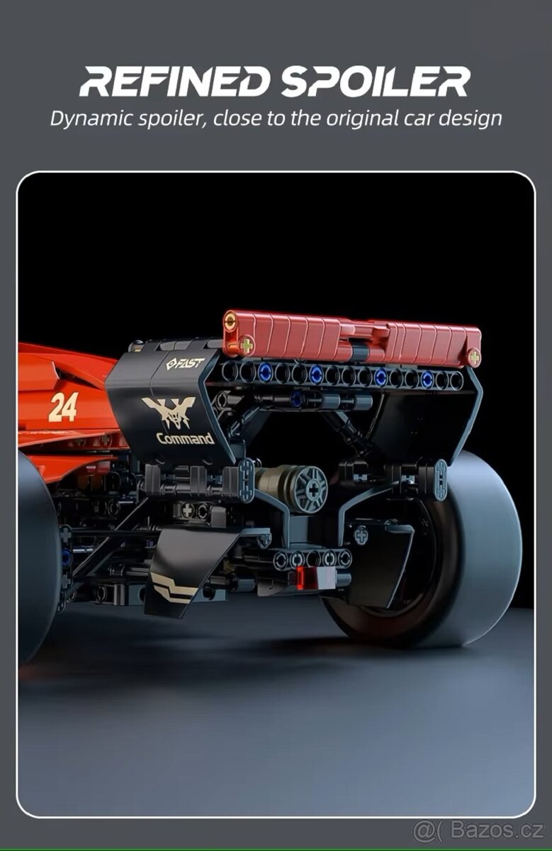 Stavebnice F1- Velká červená, kompatibilní s LEGO - 7