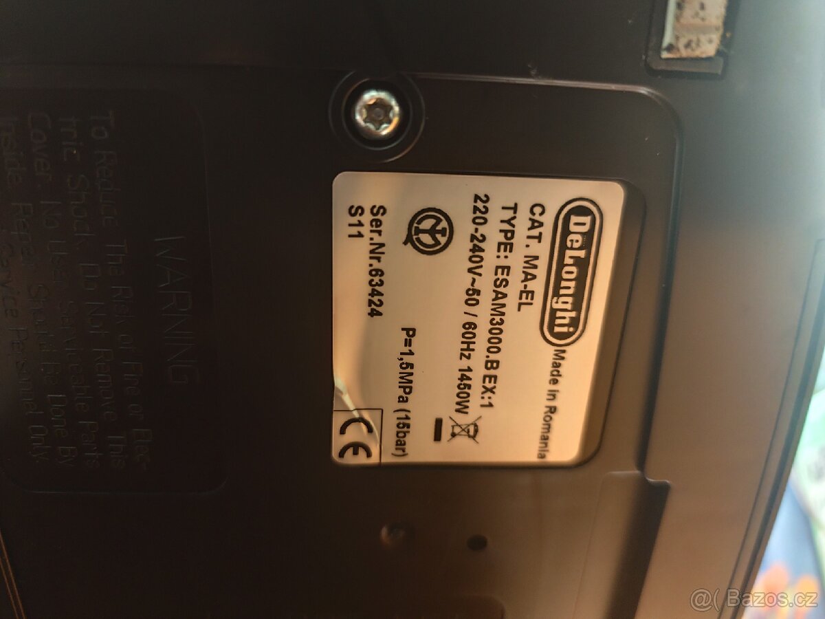 Prodám automatický kávovar DeLonghi esam 3000 ex1 - 7