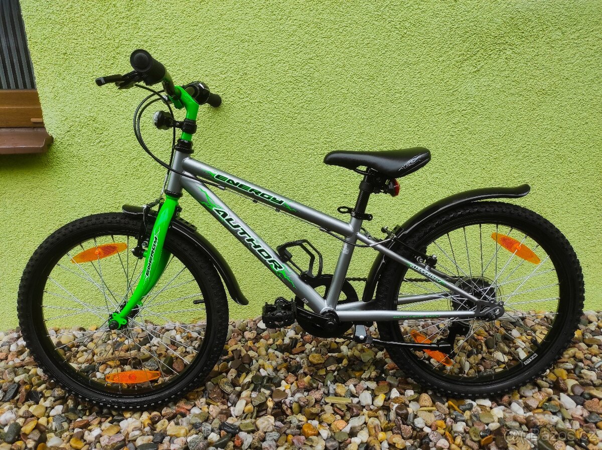 Značkové dětské kolo Author 20" (stříbrná/zelená) - 7