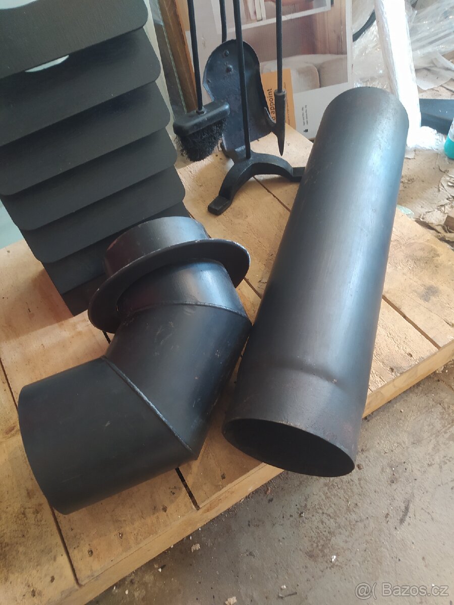 KACHLOVÁ KRBOVÁ ČERVENÁ KAMNA 7 KW + PŘÍSLUŠENSTVÍ - 7