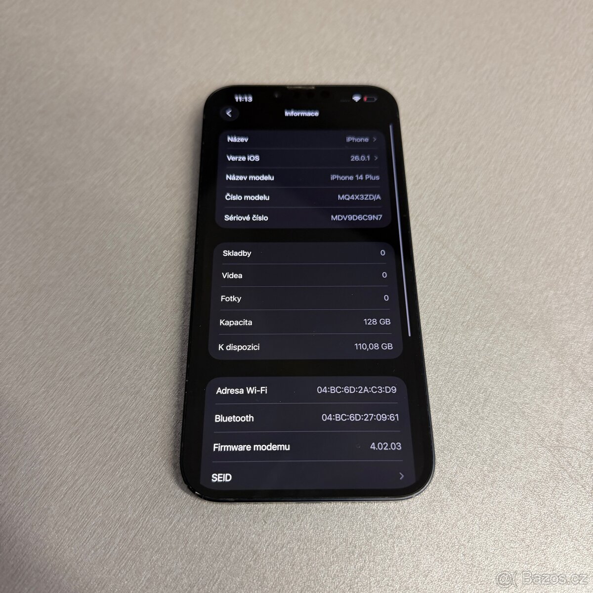 iPhone 14 Plus 128GB černý, pěkný stav, 12 měsíců záruka - 7