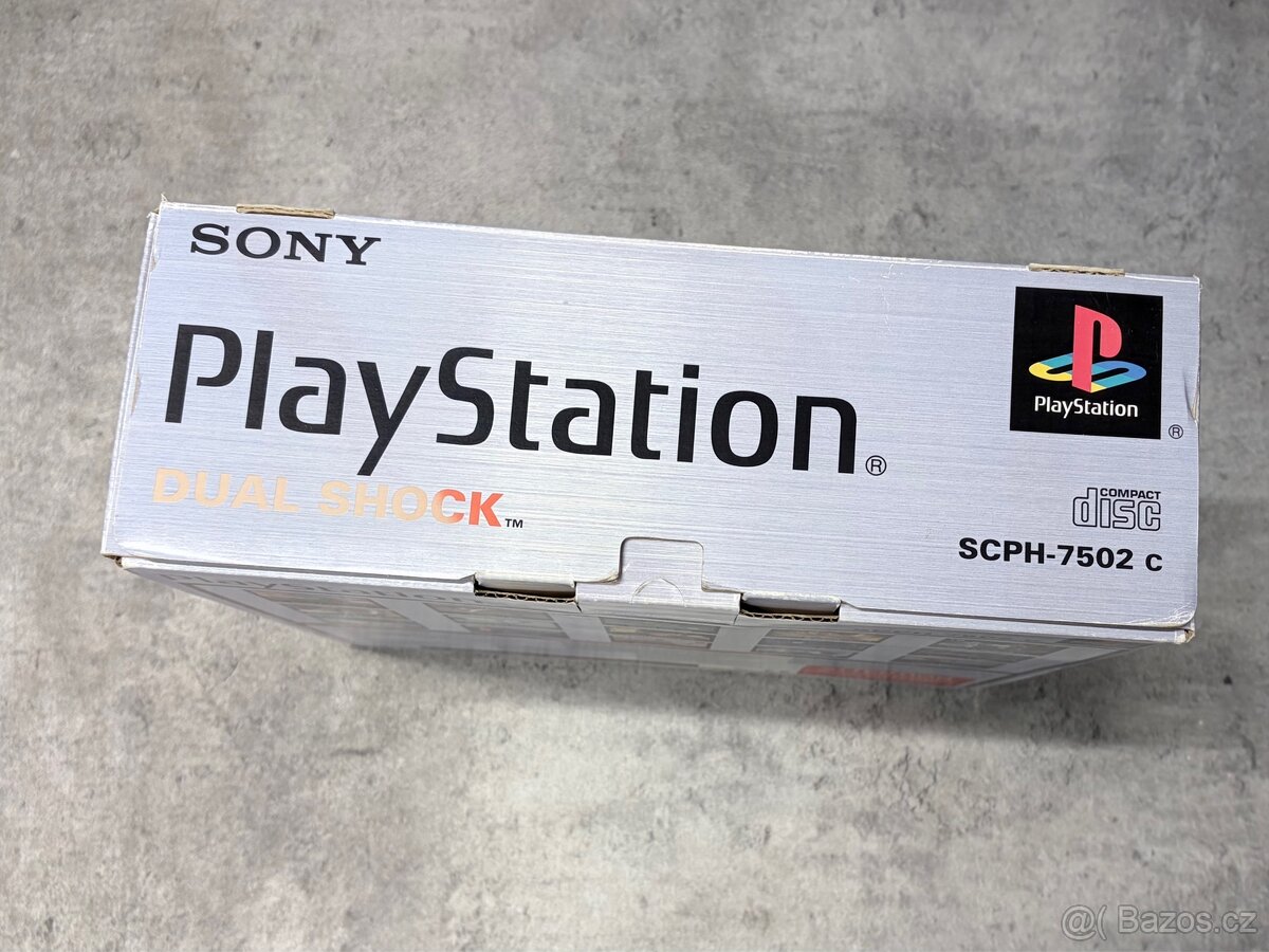 - TOP PS1 Sony Scph-7502C kompletní v krabici - - 7