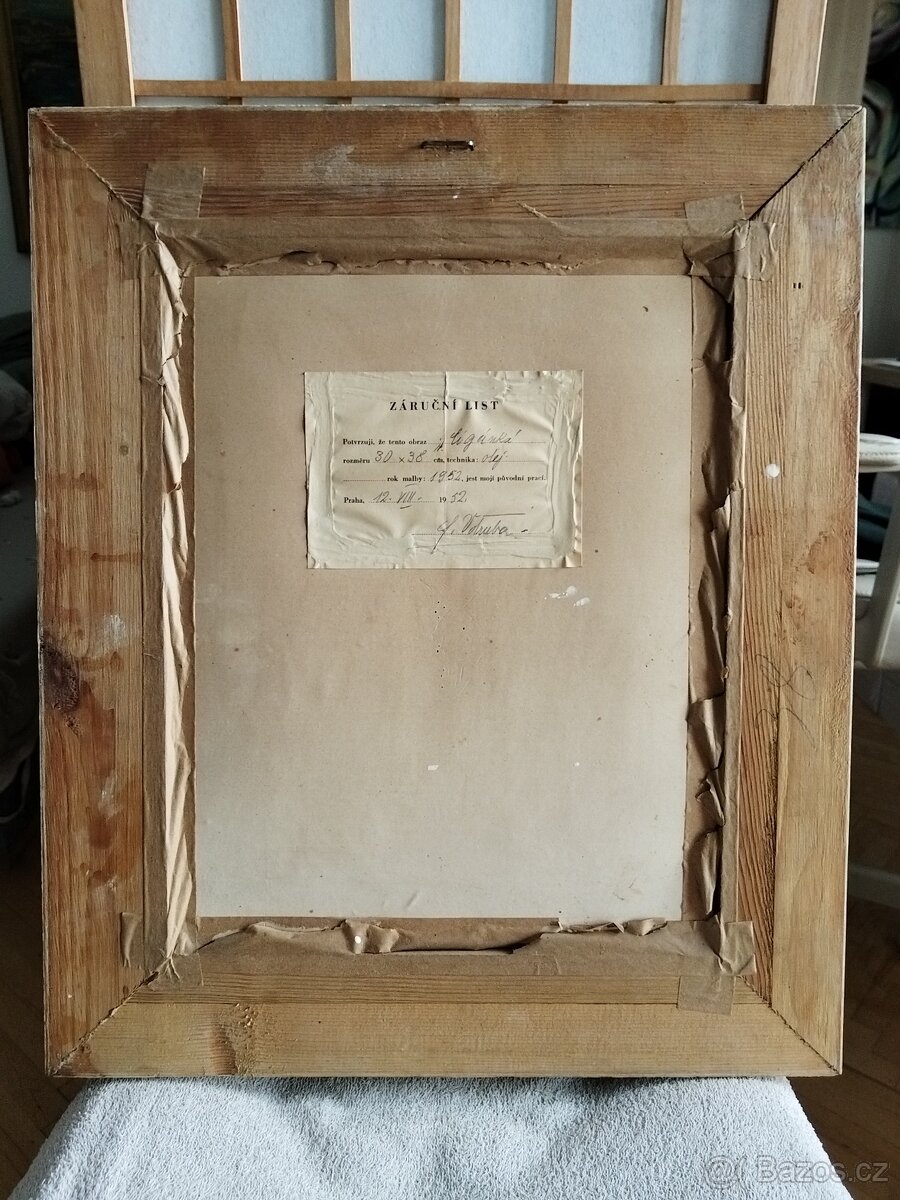 obraz CIGÁNKA III. /dívka, portrét/, olej, František Votruba - 7