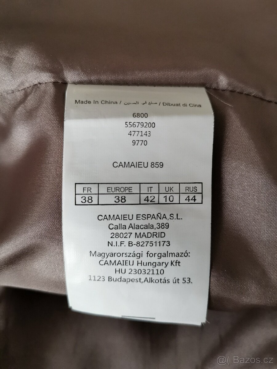 Dámská kožená bunda zn. CAMAIEU - 7