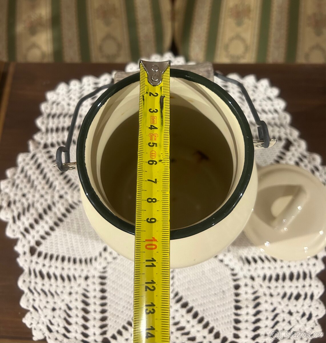 Smaltovaná konvička s kohoutkem - 7