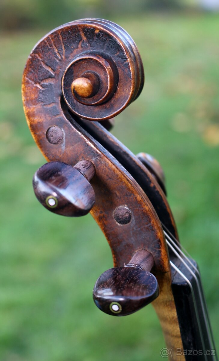 Celé starožitné německé housle z poloviny 19 století - 7