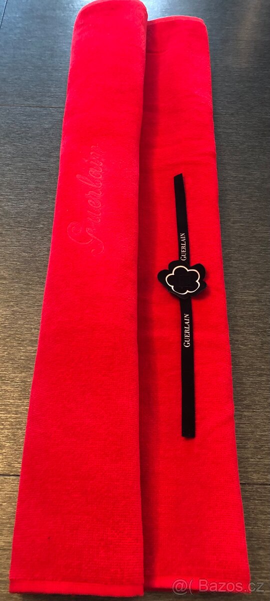 GUERLAIN - luxusní velká červená osuška UNISEX - 7