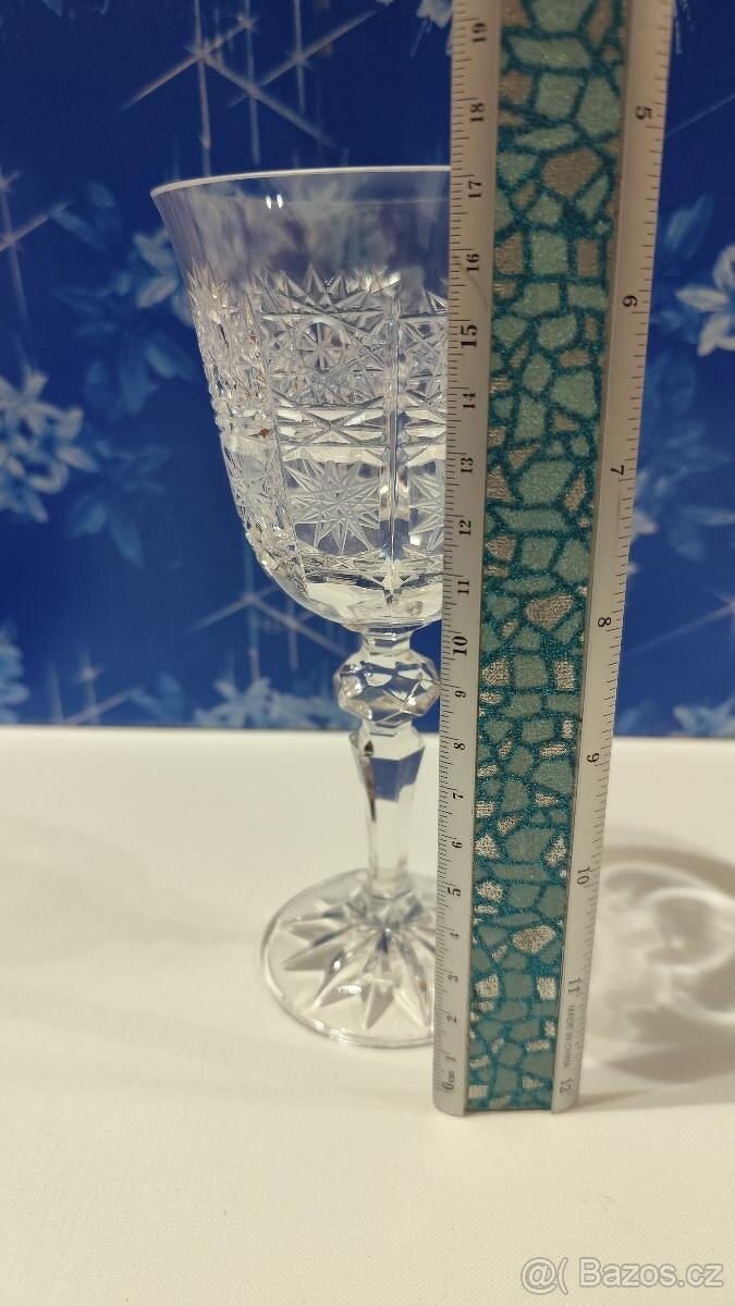 Vintage sklenice Bohemia crystal 6ks - nepoužité - 7