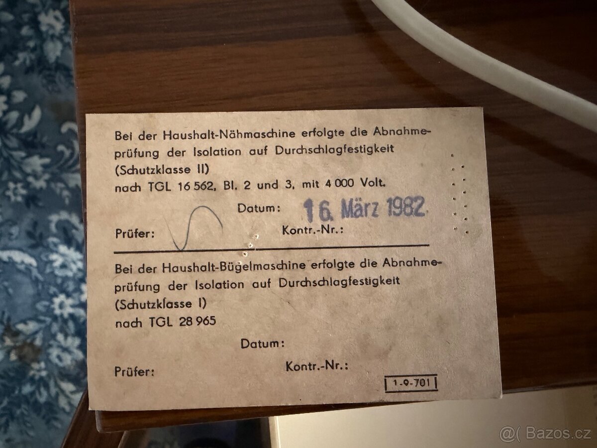 Prodám šicí stroj VERITAS - 7